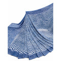 Women's Georgette Printed Saree With Unstitched Blouse 5.5Mtr (Blue)