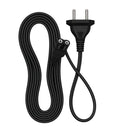 Generic 2Pin Universal AC Power Cord Wire 2.3m (7.5 ft) Compatible with LED TV, Printer, Laptop, PC, Camera (Black)