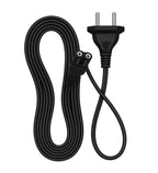 2Pin Universal AC Power Cord Wire 2.3m (7.5 ft) Compatible with LED TV, Printer, Laptop, PC, Camera (Black)