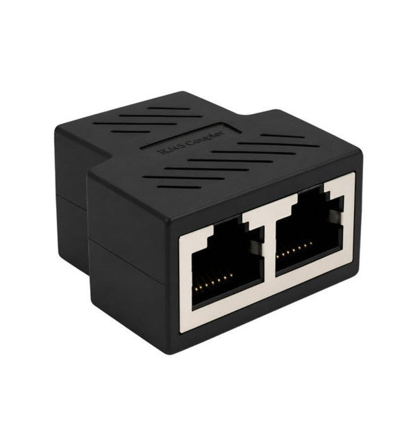 Generic RJ45 Splitter Female Ethernet LAN Network Adapter, 8P8C Internet Cable Coupler for Cat5/Cat5e/Cat6/Cat7 Compatible with Laptop, Computer, Router & Modem (Black)