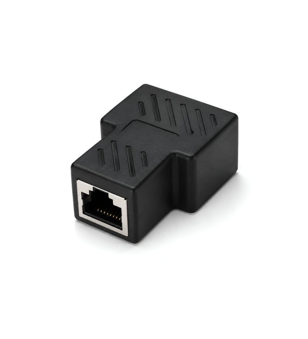 Generic RJ45 Splitter Female Ethernet LAN Network Adapter, 8P8C Internet Cable Coupler for Cat5/Cat5e/Cat6/Cat7 Compatible with Laptop, Computer, Router & Modem (Black)