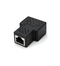 Generic RJ45 Splitter Female Ethernet LAN Network Adapter, 8P8C Internet Cable Coupler for Cat5/Cat5e/Cat6/Cat7 Compatible with Laptop, Computer, Router & Modem (Black)