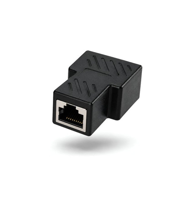 Generic RJ45 Splitter Female Ethernet LAN Network Adapter, 8P8C Internet Cable Coupler for Cat5/Cat5e/Cat6/Cat7 Compatible with Laptop, Computer, Router & Modem (Black)