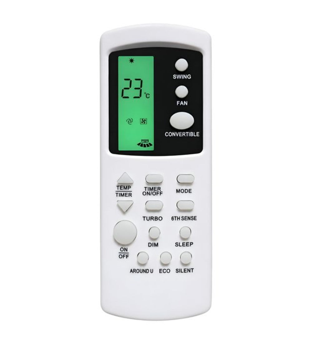 Generic AC Remote Control Model 210B Compatible with Whirlpool AC (White)