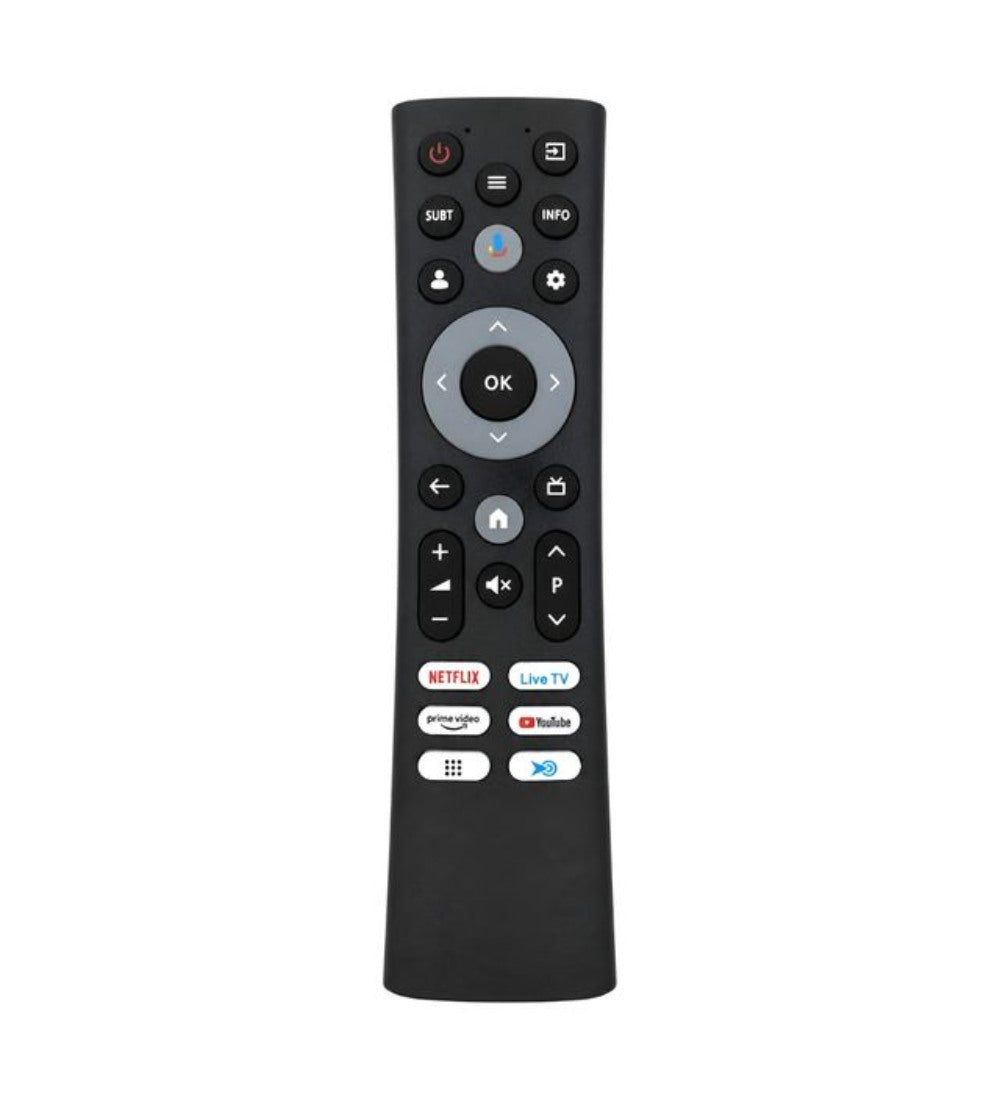 Generic TV Remote Control Model 1452 Compatible with Croma Smart LCD/LED TV, No Voice, Netflix & Prime Video Function (Black)