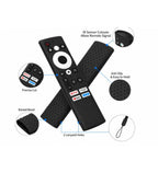 Silicone Protective Cover for Sansui Smart TV Remote – Soft Silicone Case Only (Black)