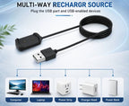 Fast Magnetic Charger Cable Compatible with Amazfit GTR 2/GTR 2e/GTR 2 eSIM/GTS 2/GTS 2e/GTS 2 Mini/Bip U/Bip U Pro & Pop Pro Smartwatch, 1m (3.3 ft) (Black)