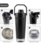 Stainless Steel Gym Water Bottle with Carry Strap (Multicolor)