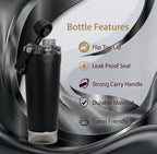 Stainless Steel Gym Water Bottle with Carry Strap (Multicolor)
