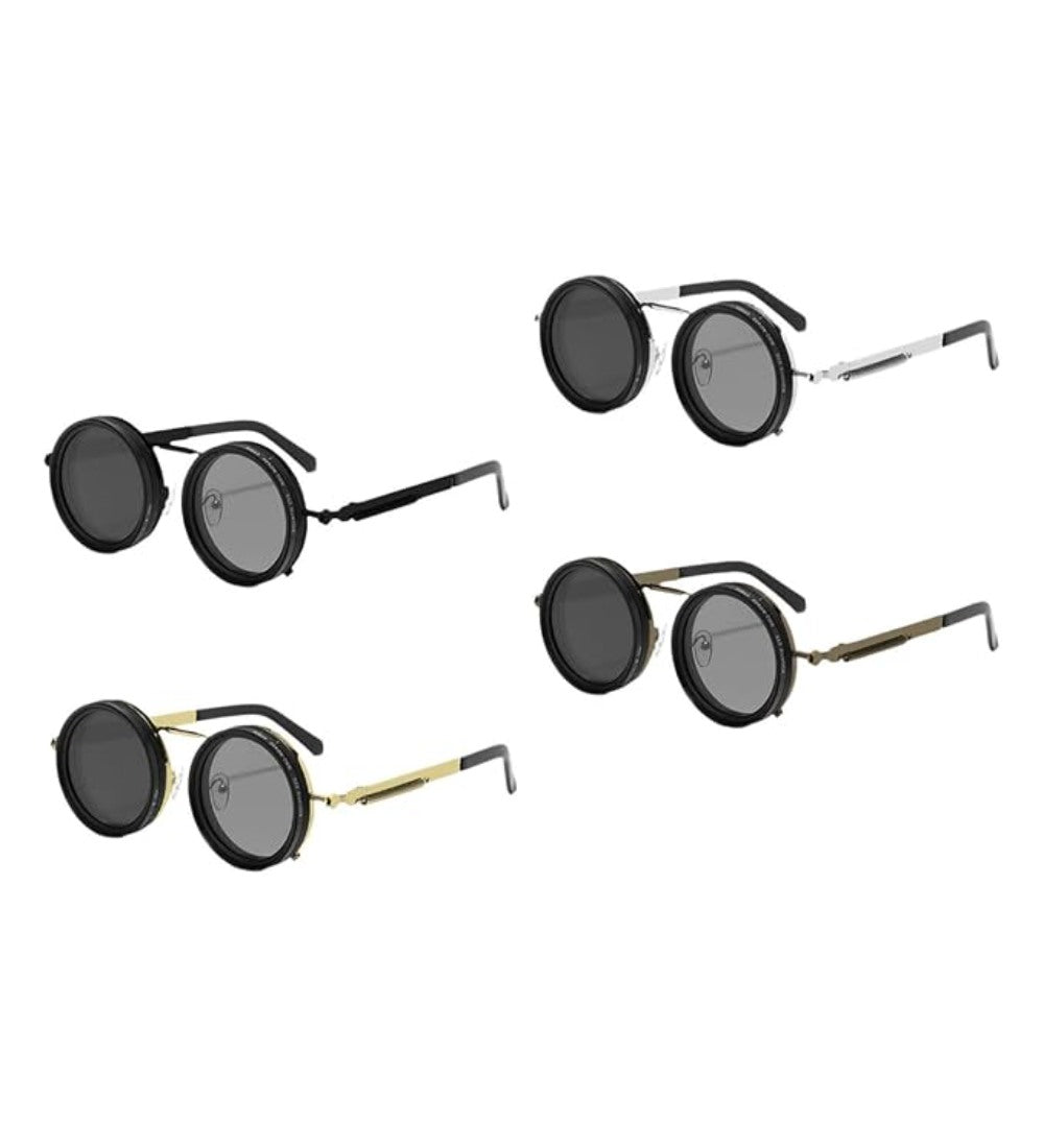 Generic Metal Adjustable Tint Sunglasses (Black)