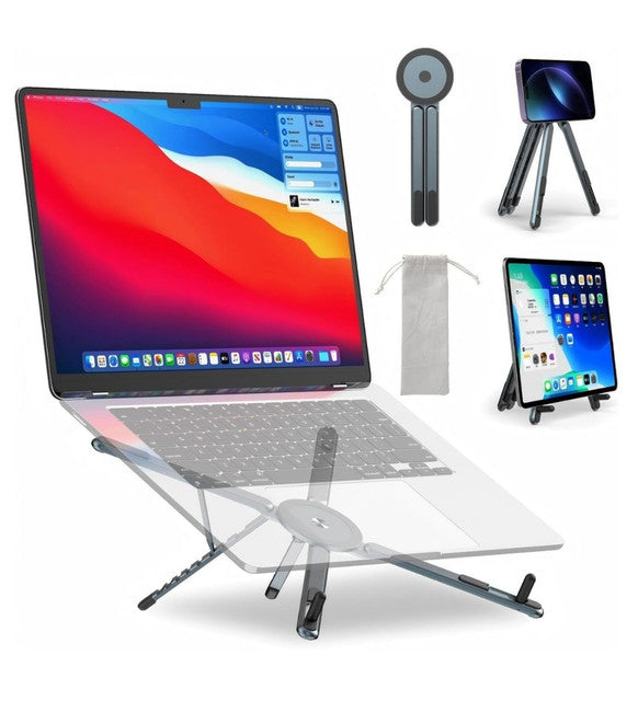 Aluminium Laptop Stand (Grey-Black)