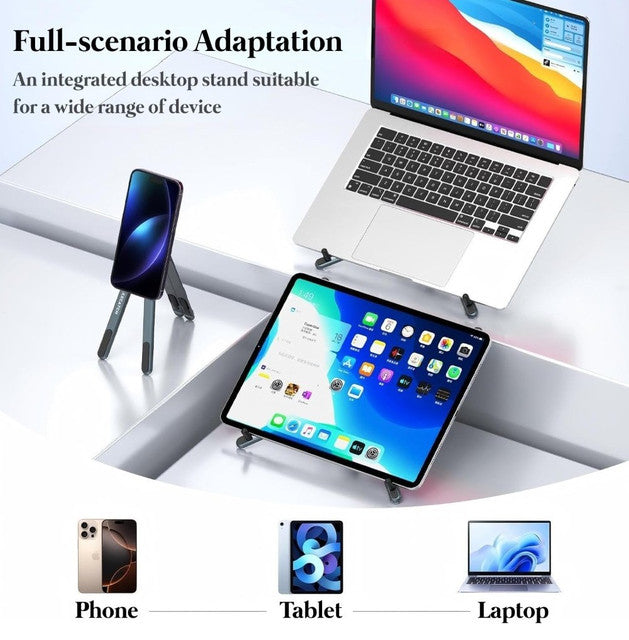 Aluminium Laptop Stand (Grey-Black)