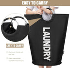 Polyester 90 L Laundry Basket for Clothes Storage Bag (Black)