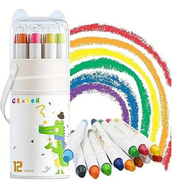 Generic Wax 12 pieces Crayons Colour Set (Multicolor)