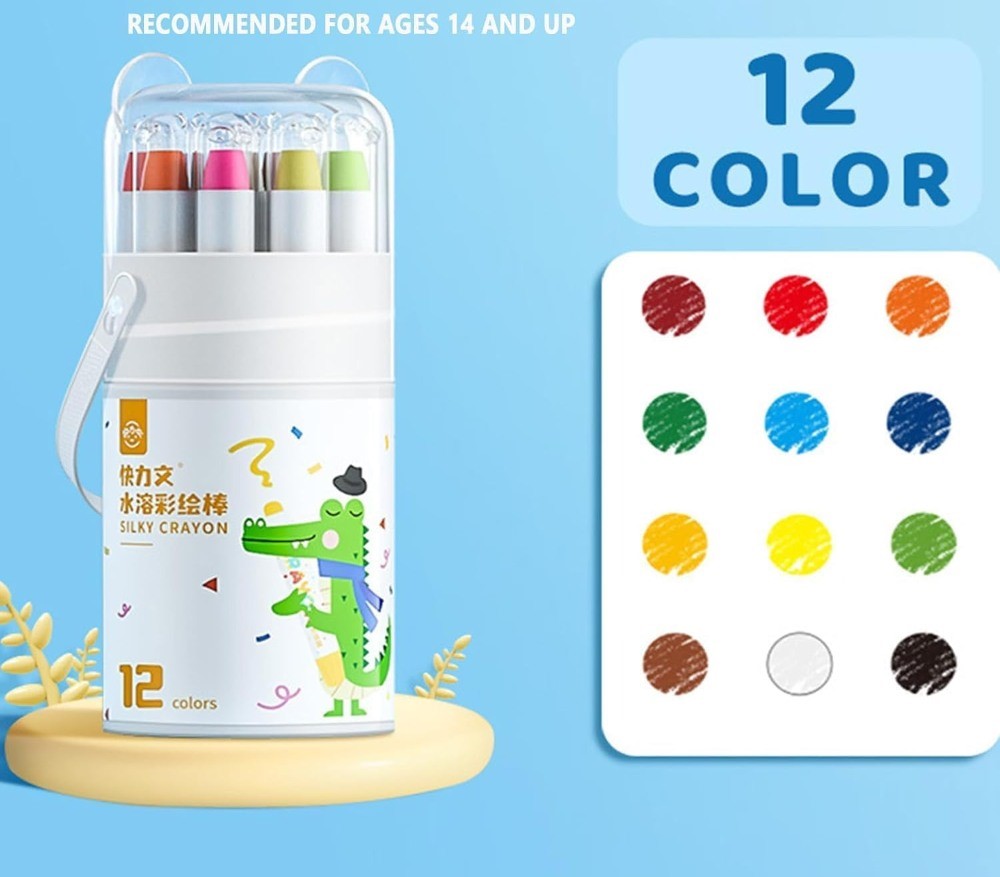 Generic Wax 12 pieces Crayons Colour Set (Multicolor)