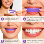 Fluoride Free Teeth Whitening Strips 7 Pieces Set (Purple)