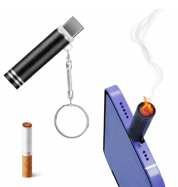 Metal Type C USB Cigarette Lighter (Multicolor)