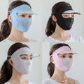 Elastic Women Cap With Mask (Multicolor)