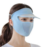 Elastic Women Cap With Mask (Multicolor)