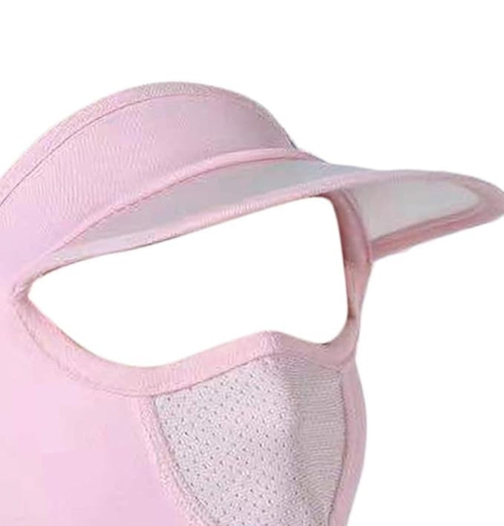 Elastic Women Cap With Mask (Multicolor)