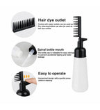 Plastic Root Comb Hair Dye Applicator Bottle (Black)