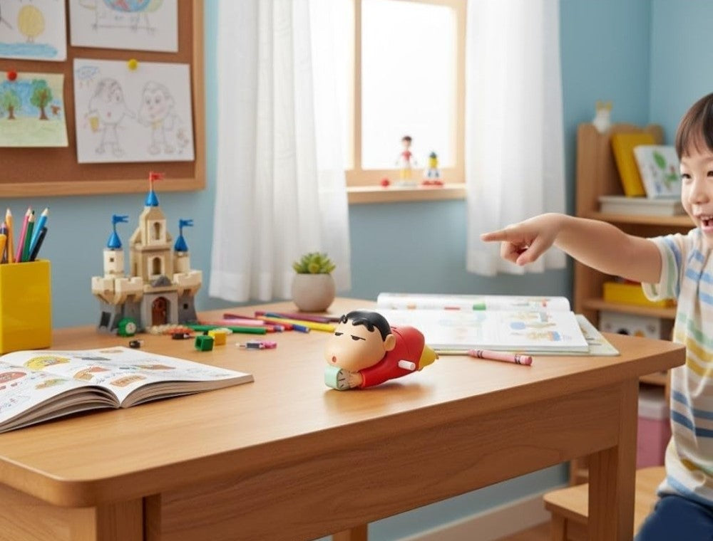 Plastic Crawling Shinchan Toy (Multicolor)