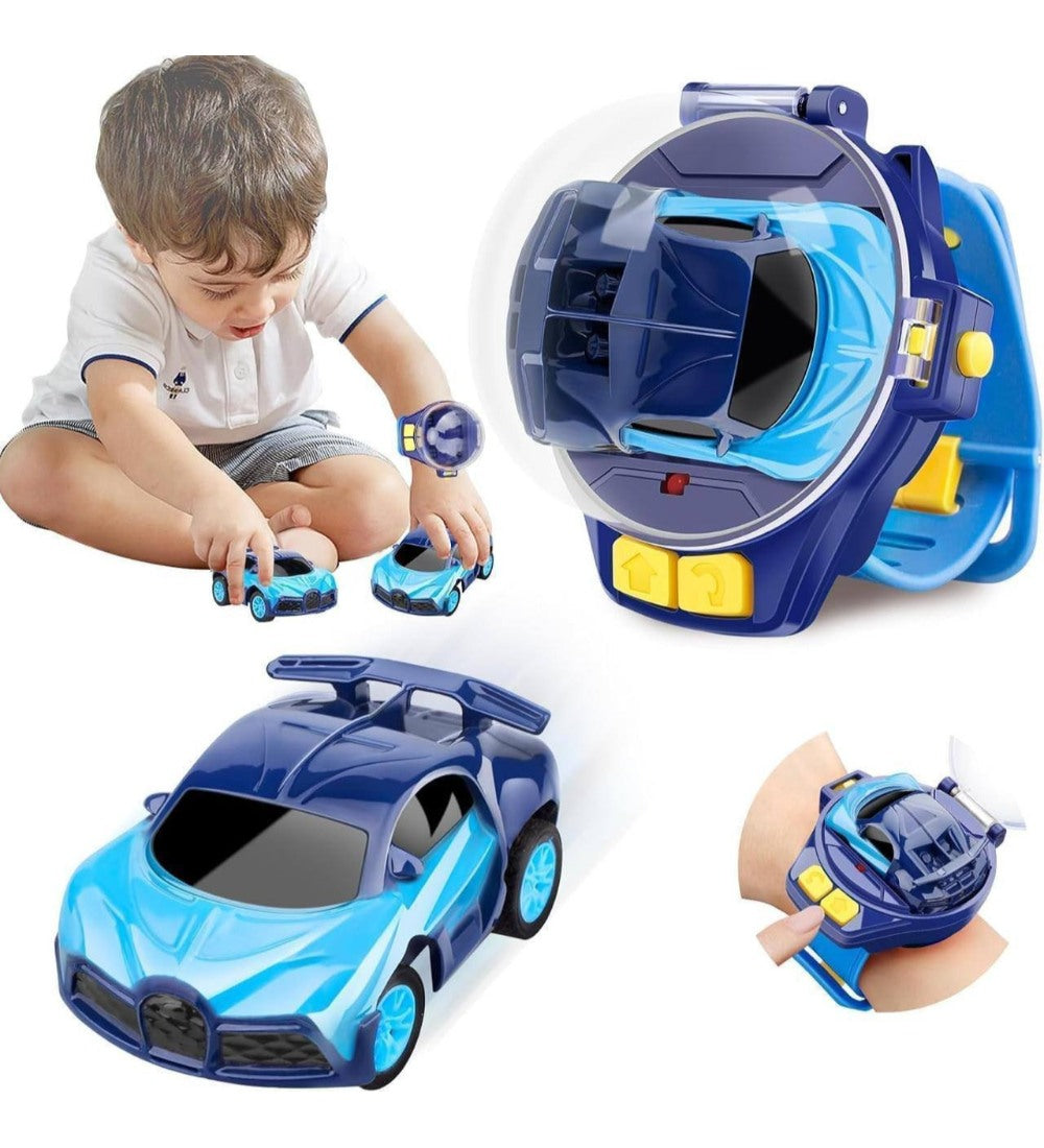 Generic Plastic Mini RC Car Watch Toy (Blue)