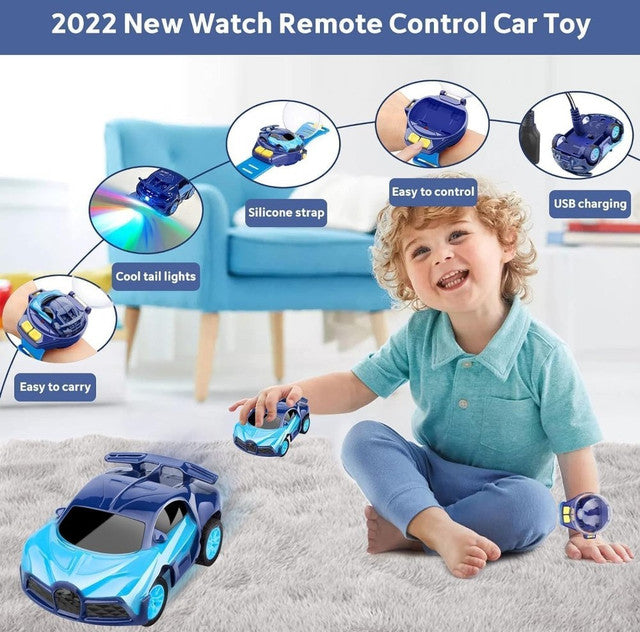 Generic Plastic Mini RC Car Watch Toy (Blue)