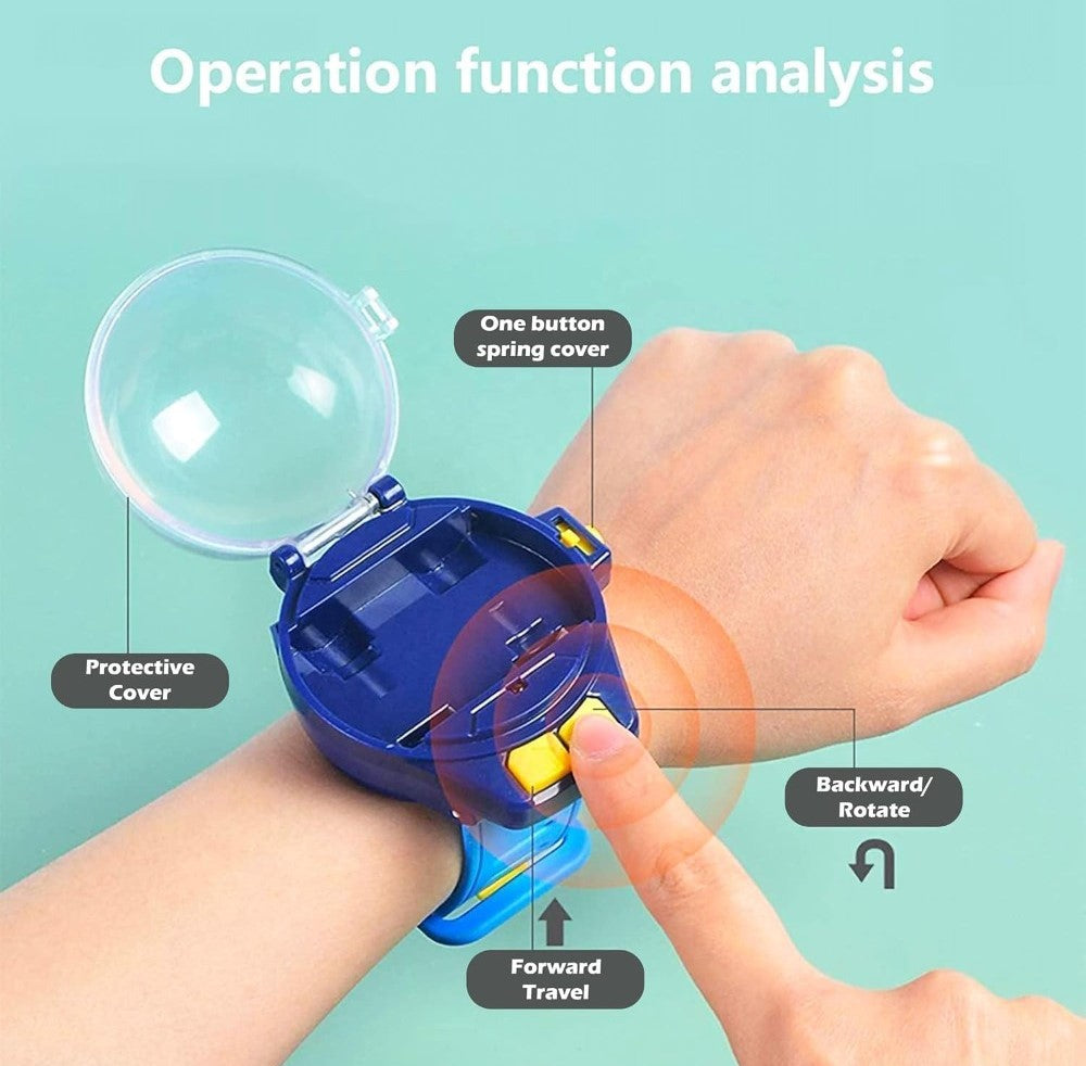 Generic Plastic Mini RC Car Watch Toy (Blue)
