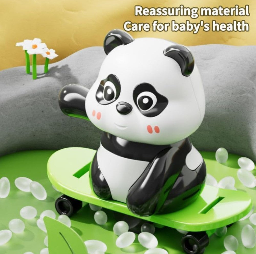 Plastic Cute Panda Action Toy Set (Multicolor)