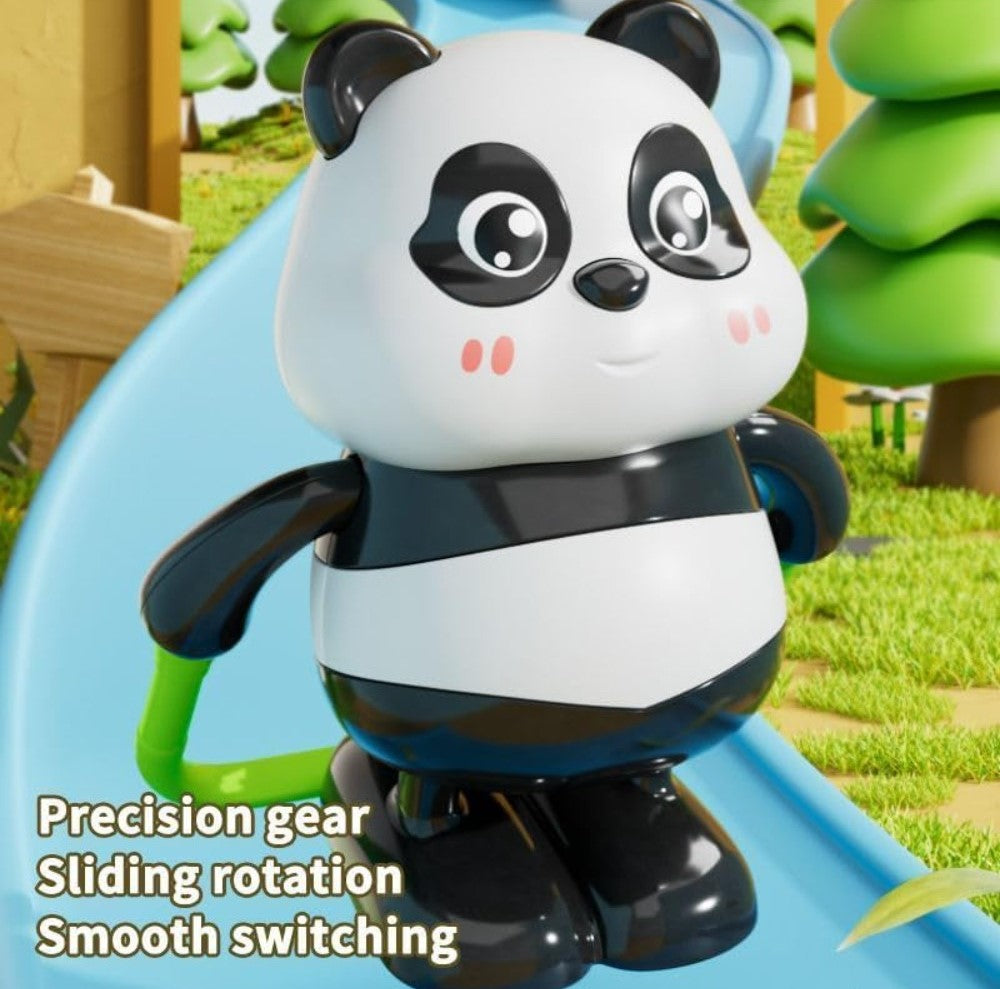 Plastic Cute Panda Action Toy Set (Multicolor)