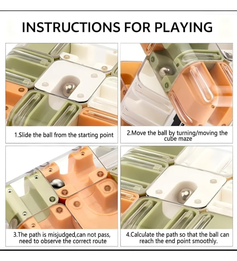 Plastic Ball Rolling Cube (Multicolor)