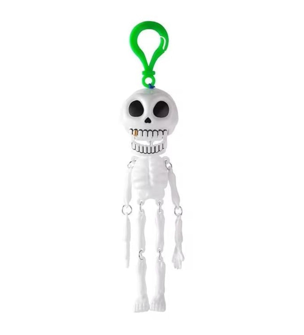 Plastic Skeleton Keychain (White-Green)