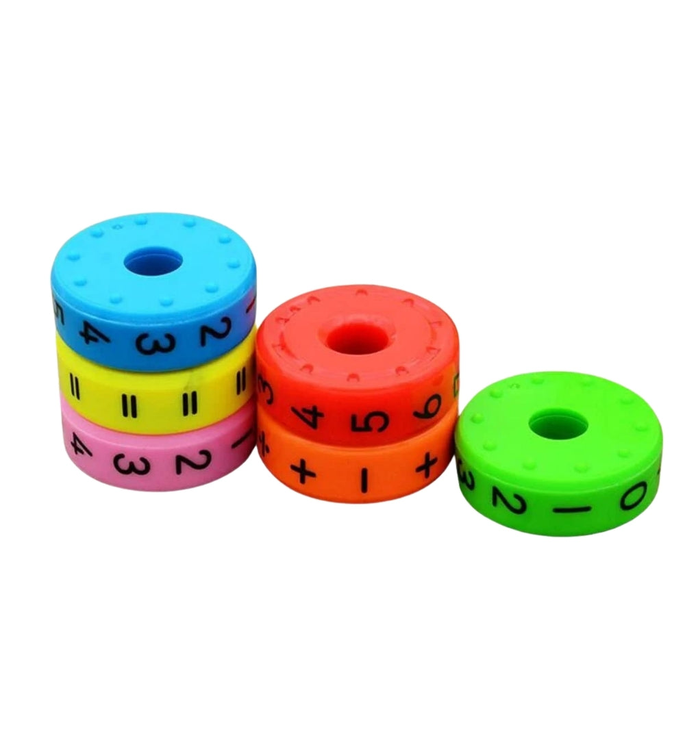 Generic Plastic & Magnet Magnetic Math Block Learning Toy (Multicolor)