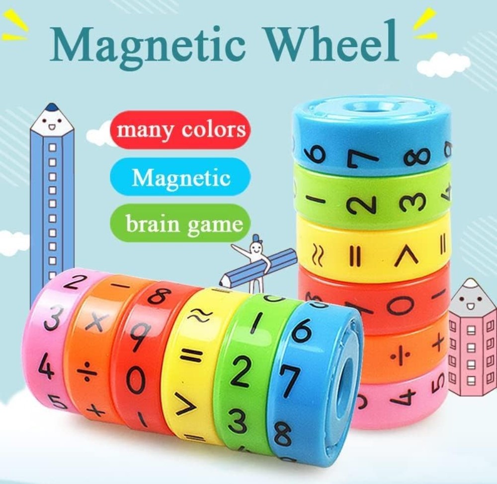 Generic Plastic & Magnet Magnetic Math Block Learning Toy (Multicolor)