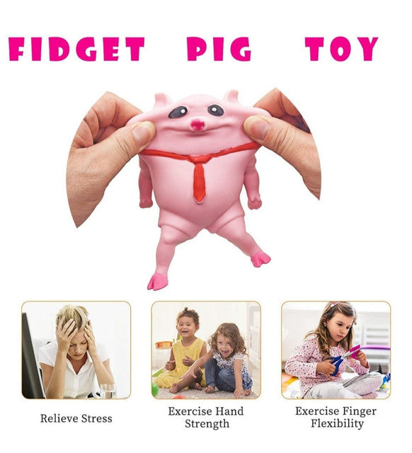Generic TPR Pink Squishy Pig Toy (Pink)