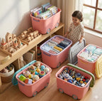 Plastic 45 L Rolling Toy Storage Box  (Multicolor)