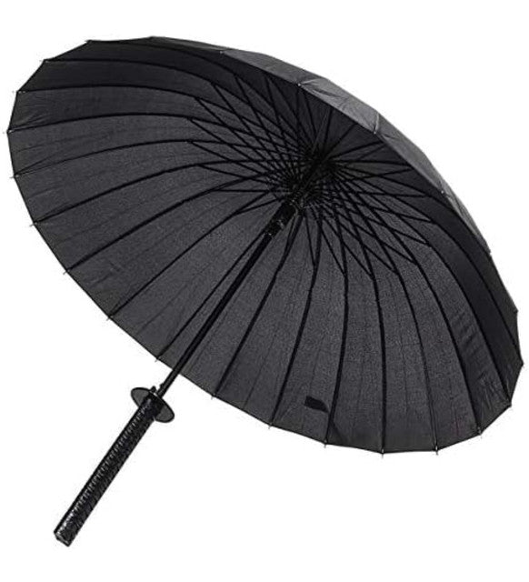 Metal-Plastic Katana Umbrella (Black)