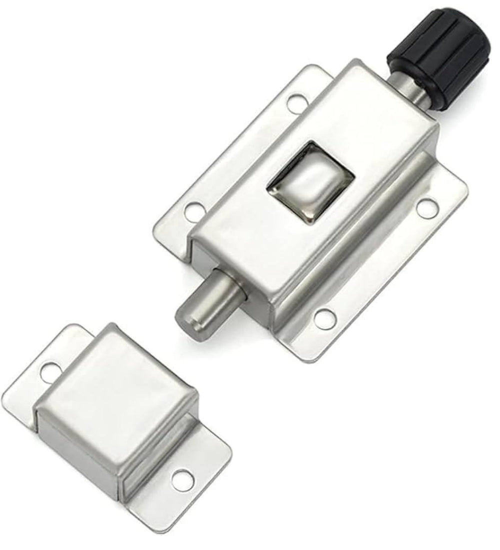Generic Stainless Steel Mini Door Spring Lock (Silver)