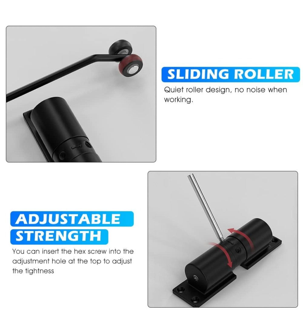 Aluminium Alloy Automatic Door Closer (Black)