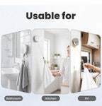 Stainless Steel Retractable Dish Towel Holder Clips (Silver)