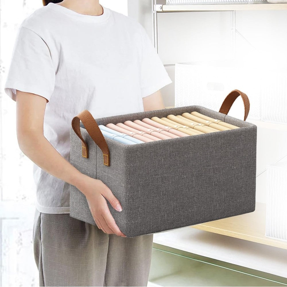 Generic Nylon, Stainless Steel 26 Litter Wardrobe Organizer For Clothes Storage Box (Grey)