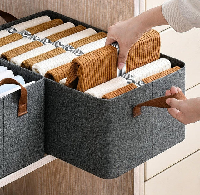 Generic Nylon, Stainless Steel 26 Litter Wardrobe Organizer For Clothes Storage Box (Grey)