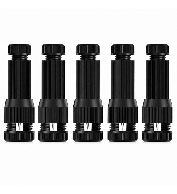 Generic Metal-Plastic Low Voltage Wire Connector 5 Pieces Set (Black)