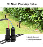 Metal-Plastic Low Voltage Wire Connector 5 Pieces Set (Black)