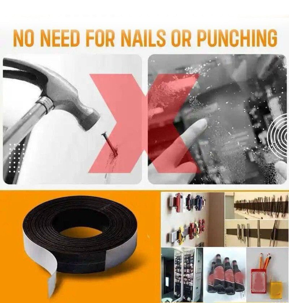 Generic Silicone Magnetic Tape 2CM*3Mtr (Black)