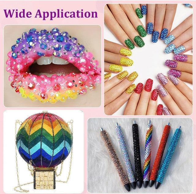 Generic Resin Nail Art Rhinestones Bedazzling Kit (Multicolor)