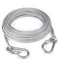Generic Stainless Steel Clothes Drying Rope With Hooks 10 Meter (Silver)