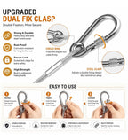 Stainless Steel Clothes Drying Rope With Hooks 10 Meter (Silver)