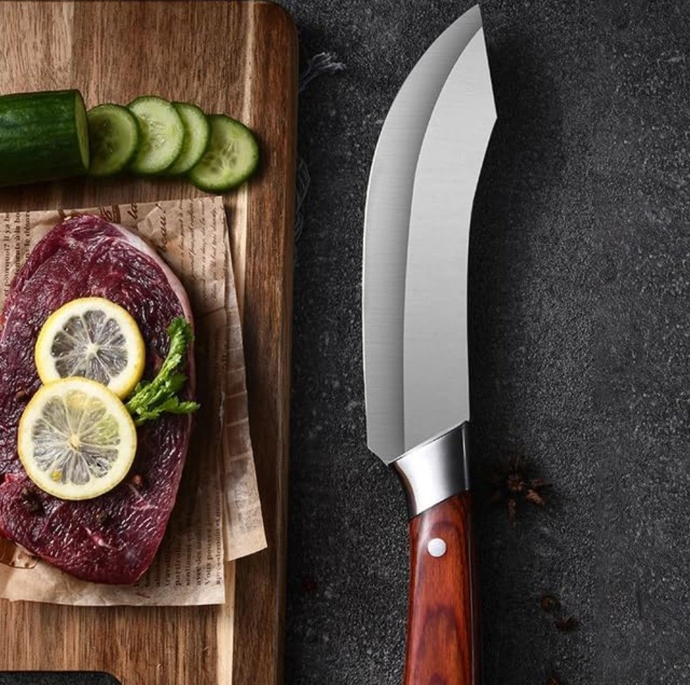 Generic Stainless Steel Chef Knife With Cover (Silver)